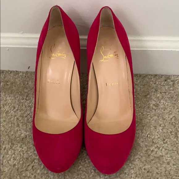 Fuchsia suede Loubs - Picture 1 of 4